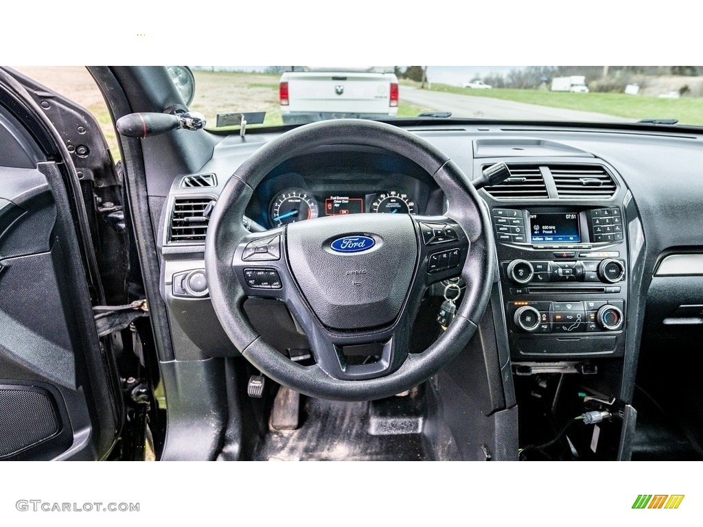 2018 Ford Explorer Police Interceptor AWD Ebony Black Dashboard Photo #145946279