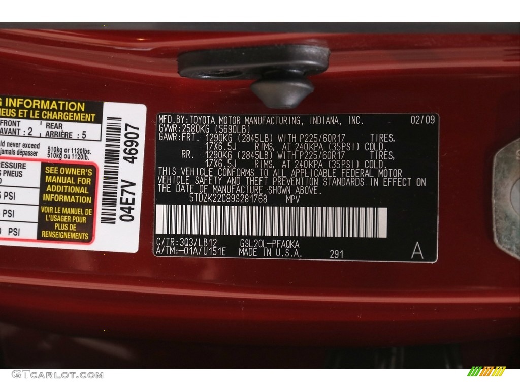 2009 Sienna XLE - Salsa Red Pearl / Stone photo #22