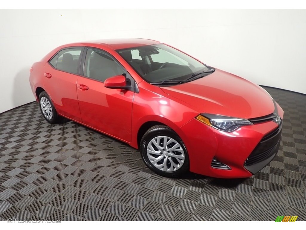 Barcelona Red Metallic 2019 Toyota Corolla LE Exterior Photo #145949573