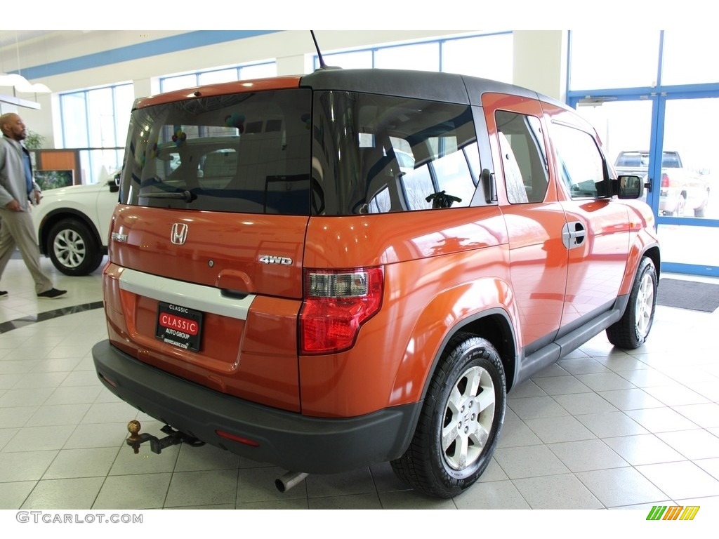 2009 Element EX AWD - Citrus Fire Metallic / Titanium photo #7