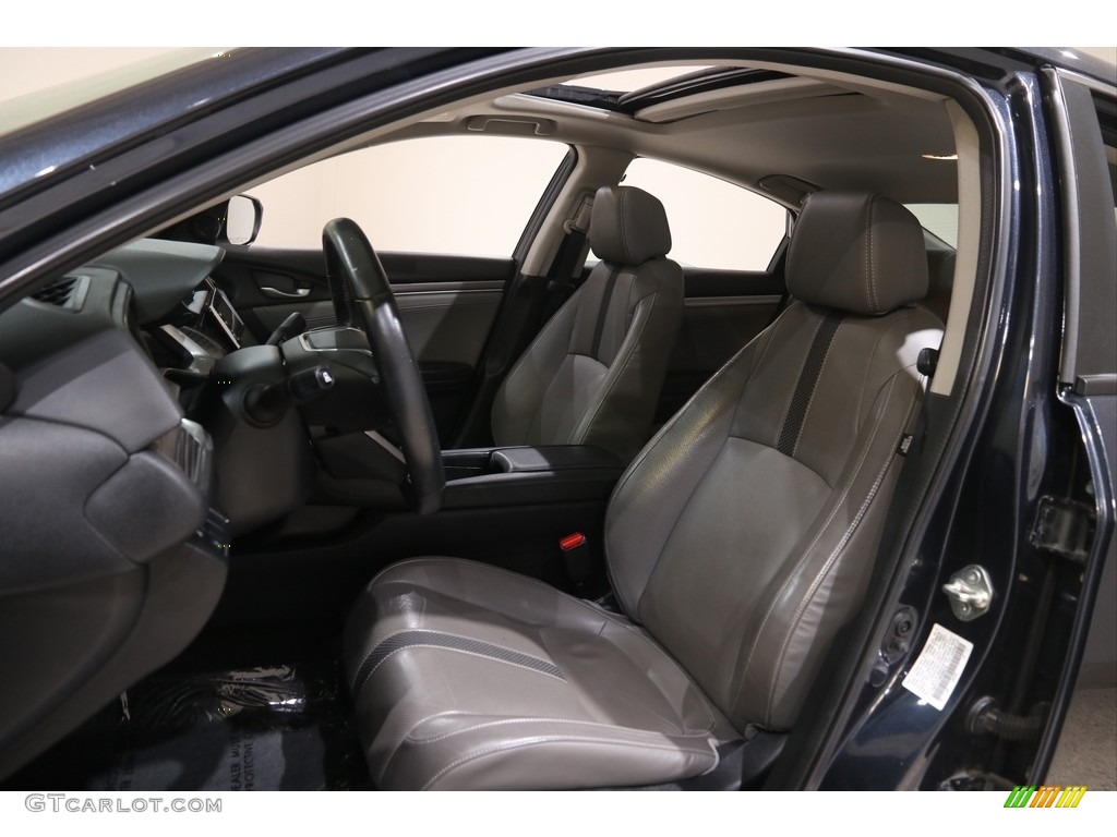 2019 Civic EX-L Sedan - Cosmic Blue Metallic / Gray photo #5