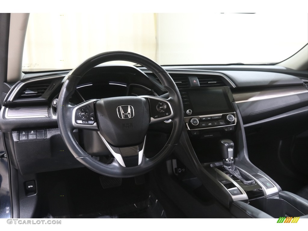 2019 Civic EX-L Sedan - Cosmic Blue Metallic / Gray photo #6