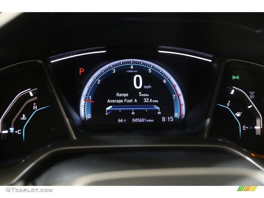 2019 Civic EX-L Sedan - Cosmic Blue Metallic / Gray photo #8