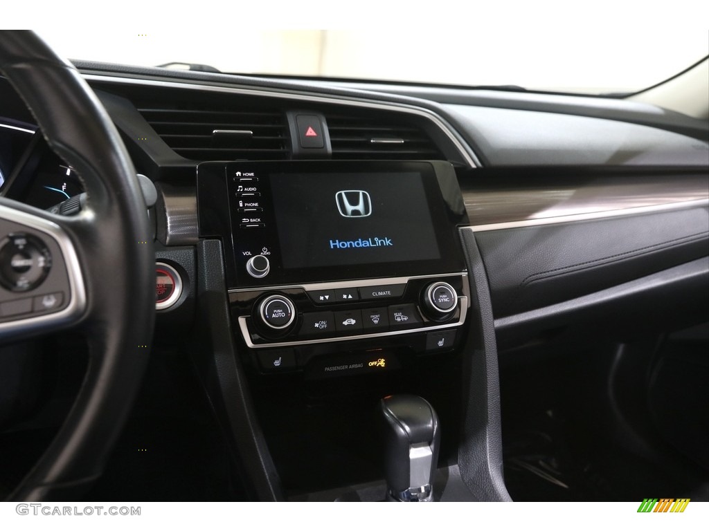 2019 Civic EX-L Sedan - Cosmic Blue Metallic / Gray photo #9