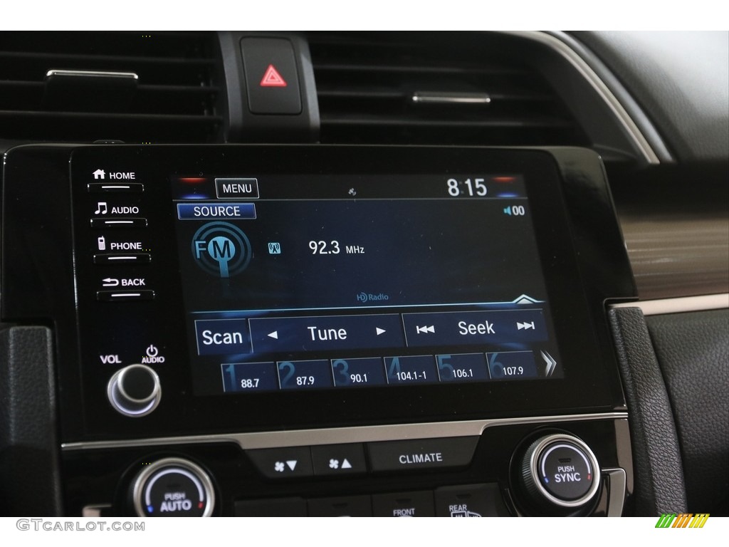 2019 Civic EX-L Sedan - Cosmic Blue Metallic / Gray photo #10