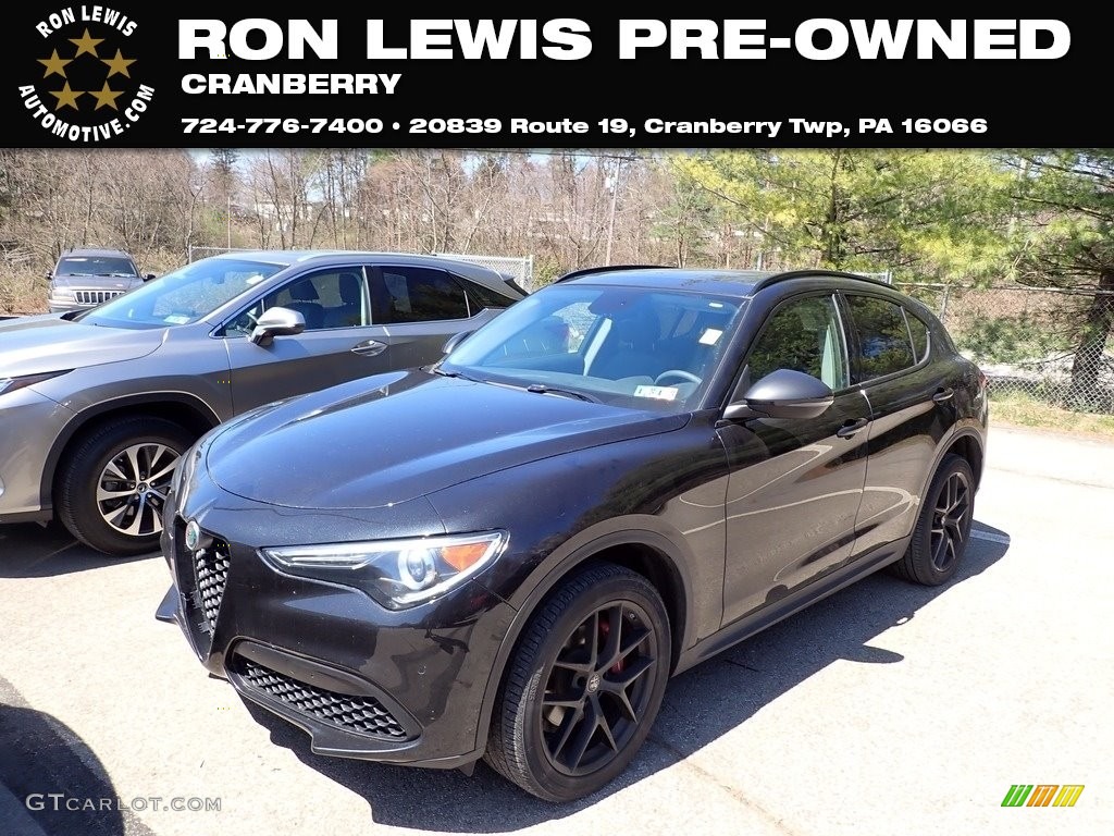 2019 Stelvio AWD - Volcano Black Metallic / Black photo #1