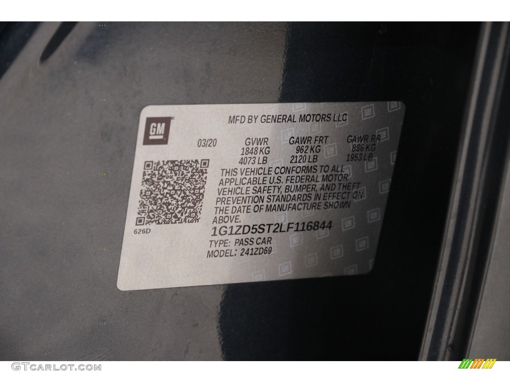 2020 Malibu LT - Shadow Gray Metallic / Jet Black photo #21