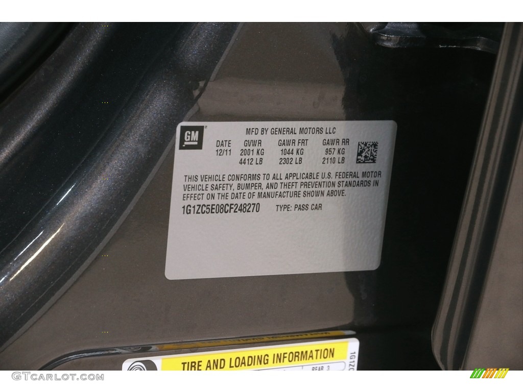 2012 Malibu LT - Taupe Gray Metallic / Ebony photo #17