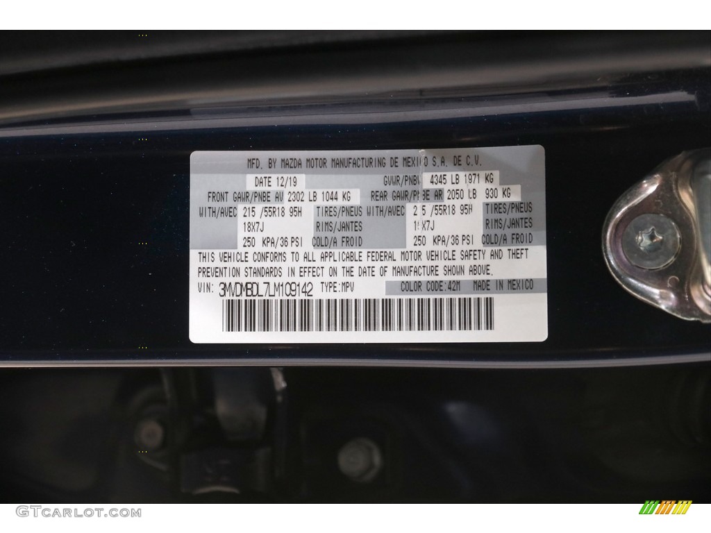 2020 CX-30 Preferred AWD - Deep Crystal Blue Mica / Black photo #21