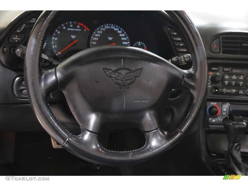 2001 Chevrolet Corvette Convertible Black Steering Wheel Photo #145953020
