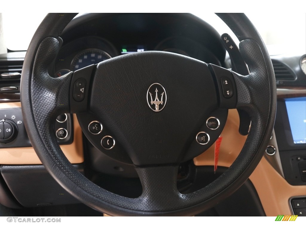 2009 Maserati GranTurismo S Beige Steering Wheel Photo #145954049