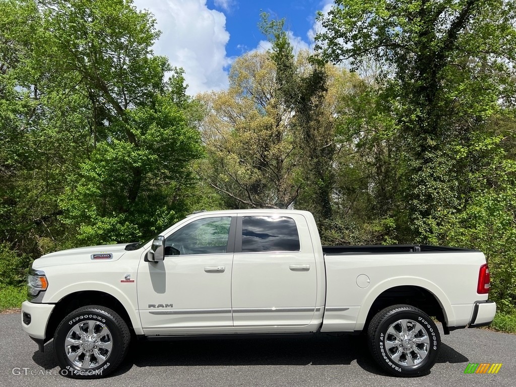 Pearl White 2023 Ram 2500 Limited Crew Cab 4x4 Exterior Photo #145954514