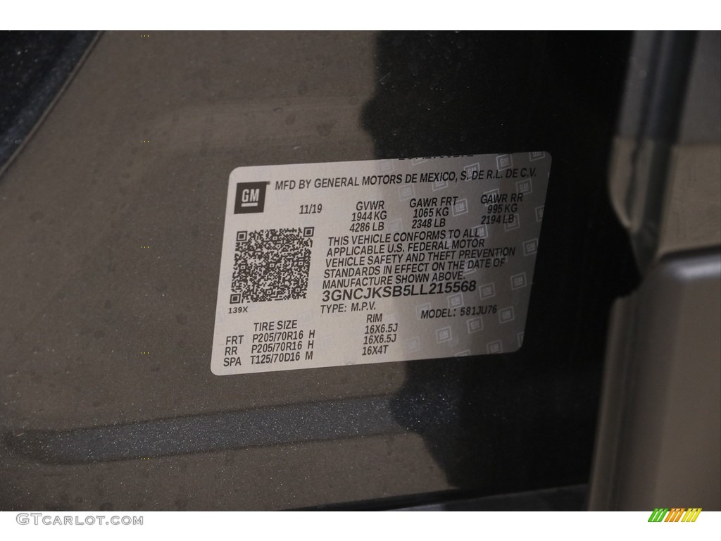 2020 Trax LS - Nightfall Gray Metallic / Jet Black photo #20