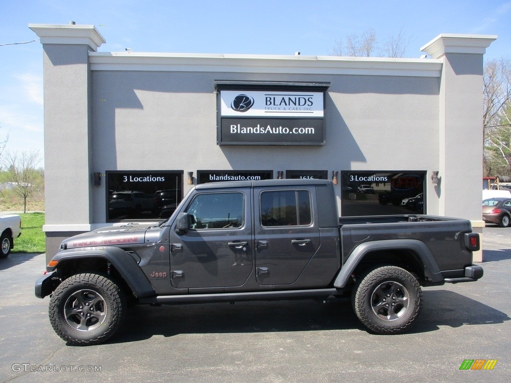 2021 Gladiator Rubicon 4x4 - Granite Crystal Metallic / Black photo #1