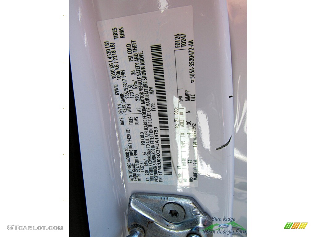 2015 Escape SE - Oxford White / Medium Light Stone photo #24