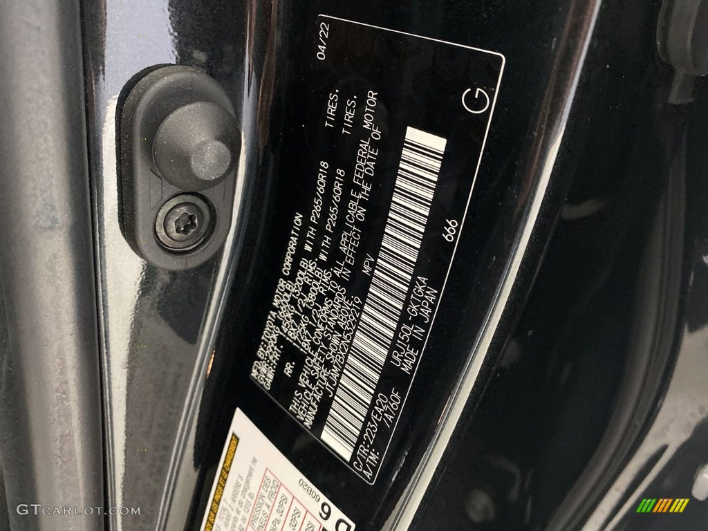 2022 Lexus GX 460 Premium Color Code Photos