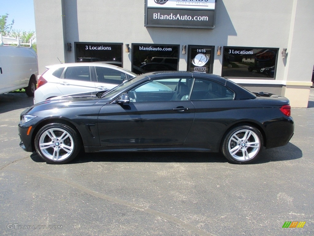 2018 4 Series 430i xDrive Convertible - Black Sapphire Metallic / Black photo #2