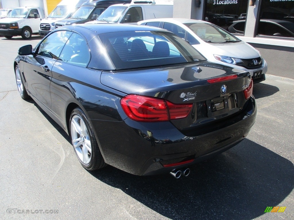2018 4 Series 430i xDrive Convertible - Black Sapphire Metallic / Black photo #4