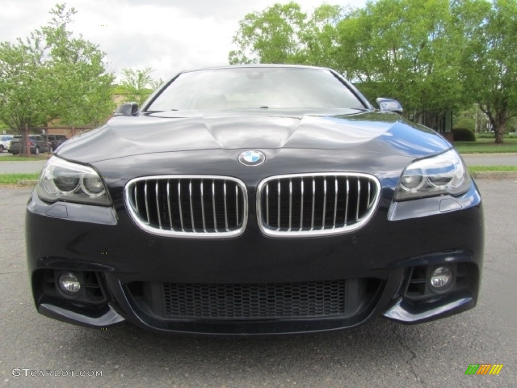 2014 5 Series 535i Sedan - Carbon Black Metallic / Venetian Beige photo #4