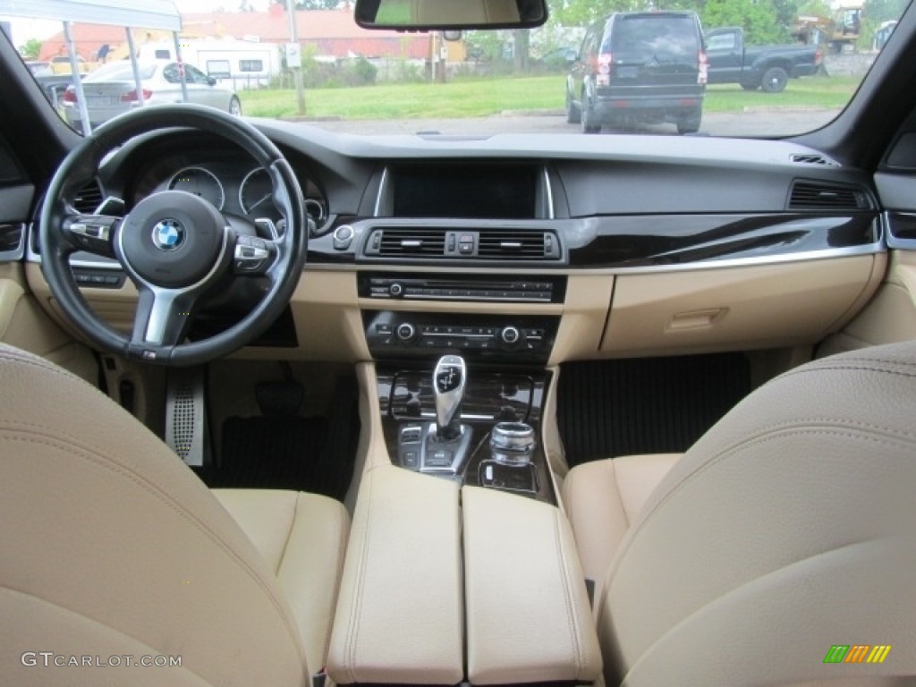 2014 5 Series 535i Sedan - Carbon Black Metallic / Venetian Beige photo #13