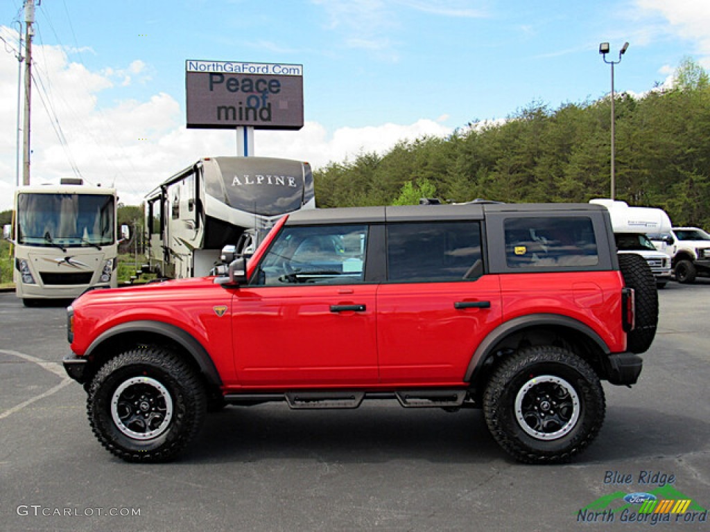 Race Red 2023 Ford Bronco Badlands 4X4 4-Door Exterior Photo #145962116