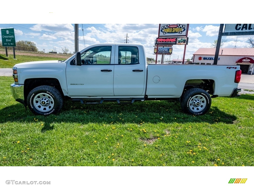 2018 Silverado 3500HD Work Truck Double Cab 4x4 - Summit White / Dark Ash/Jet Black photo #7