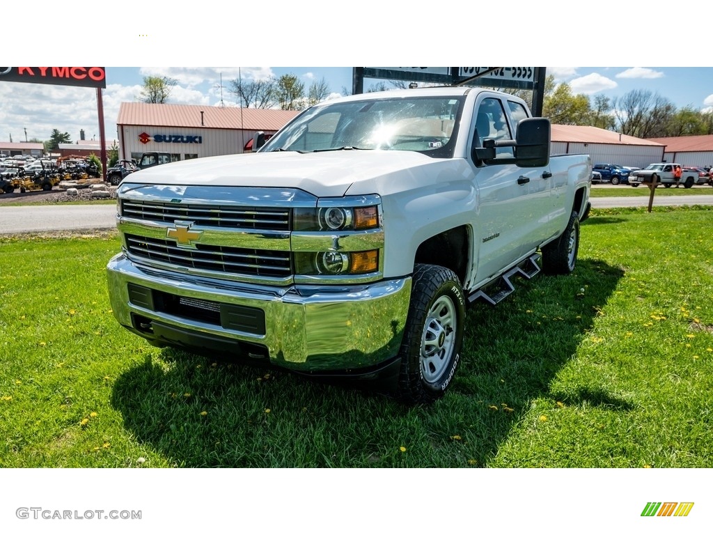 2018 Silverado 3500HD Work Truck Double Cab 4x4 - Summit White / Dark Ash/Jet Black photo #8