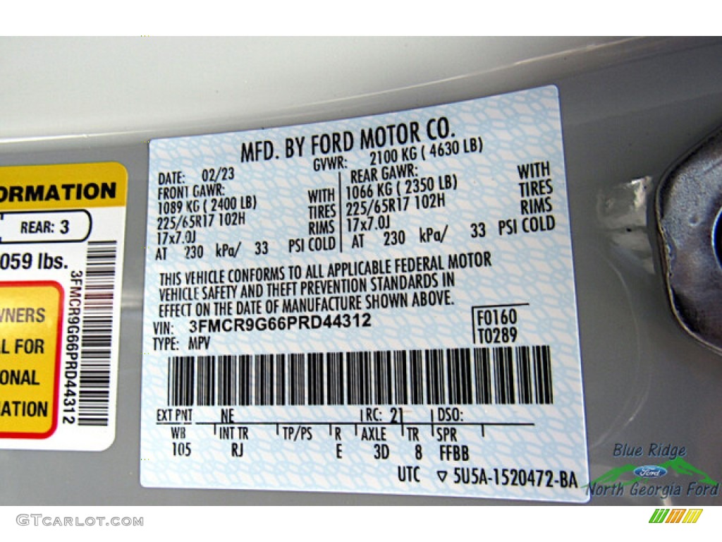 2023 Ford Bronco Sport Heritage 4x4 Color Code Photos