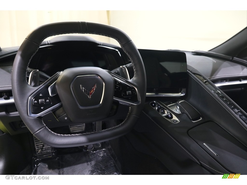 2023 Chevrolet Corvette Stingray Coupe Sky Cool Gray Steering Wheel Photo #145964401