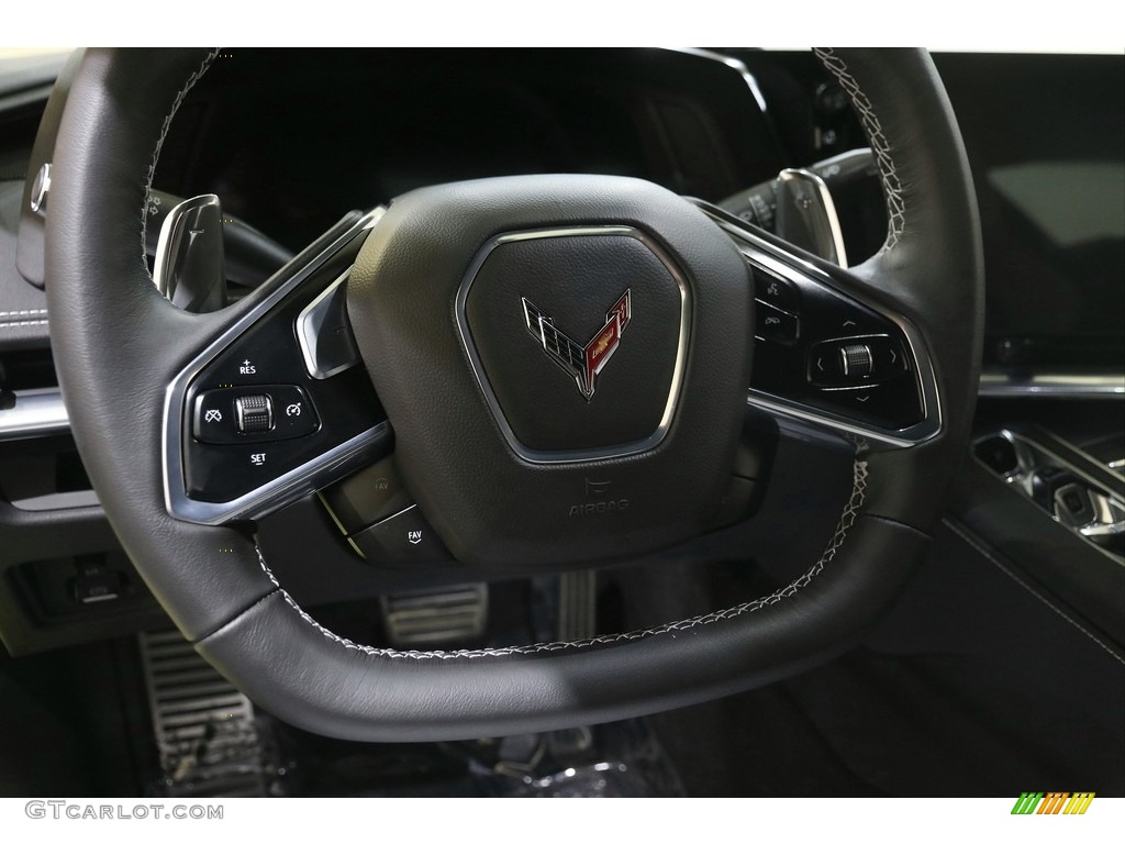 2023 Chevrolet Corvette Stingray Coupe Sky Cool Gray Steering Wheel Photo #145964425