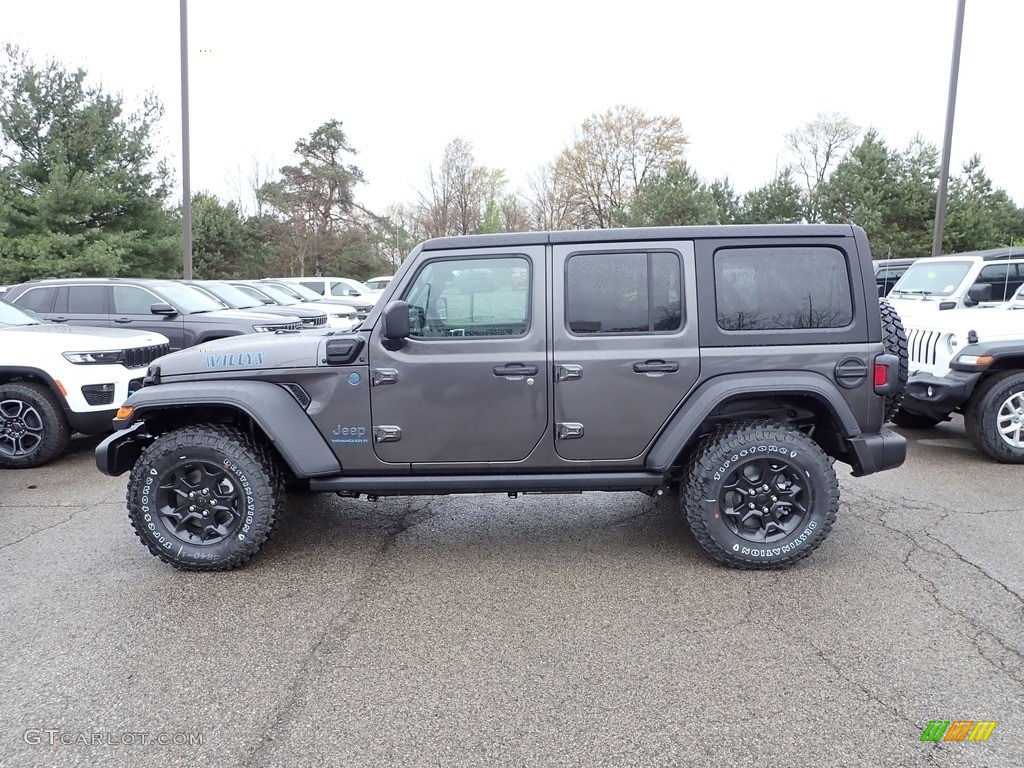 Granite Crystal Metallic 2023 Jeep Wrangler Unlimited Willys 4XE Hybrid Exterior Photo #145964890