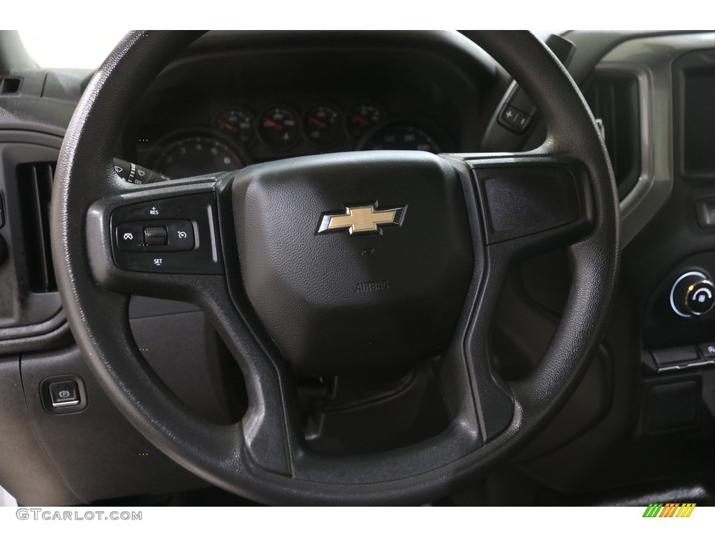2022 Chevrolet Silverado 1500 Limited WT Regular Cab Jet Black Steering Wheel Photo #145965427