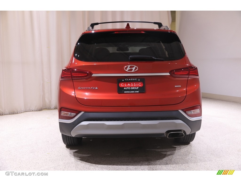 2020 Santa Fe SEL AWD - Lava Orange / Espresso/Gray photo #17