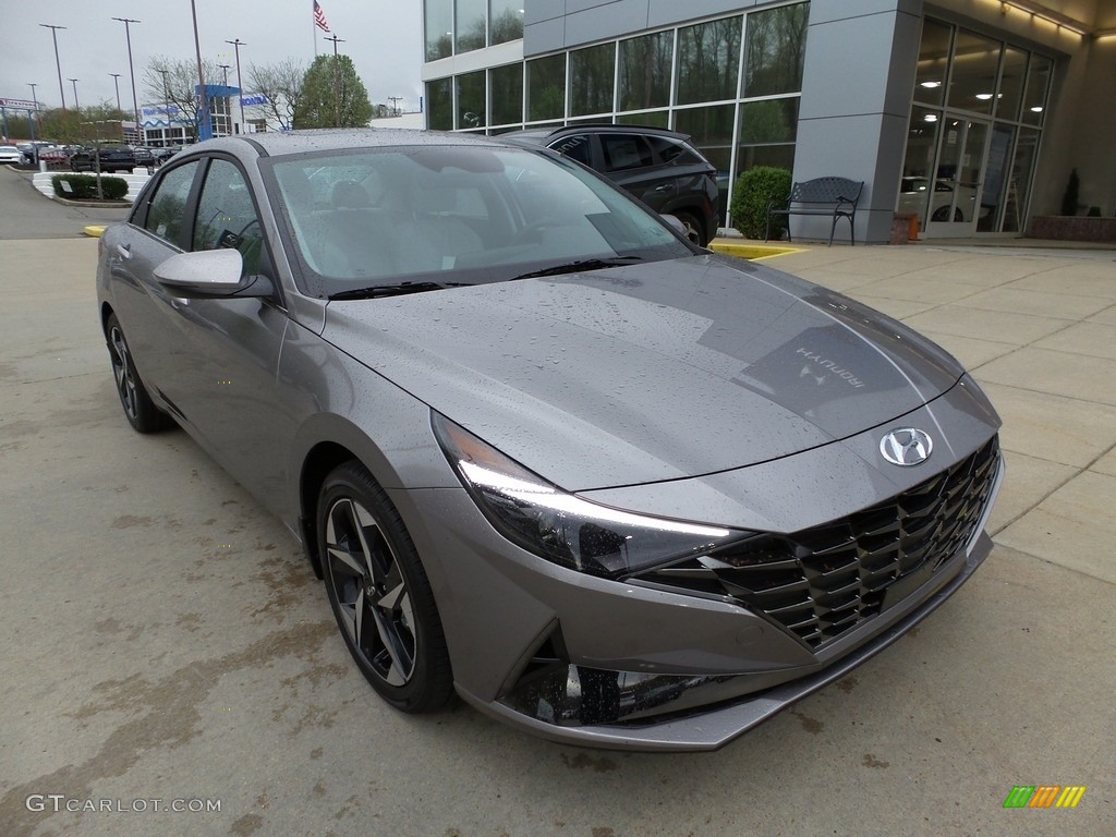 2023 Elantra Limited Hybrid - Fluid Metal / Medium Gray photo #9