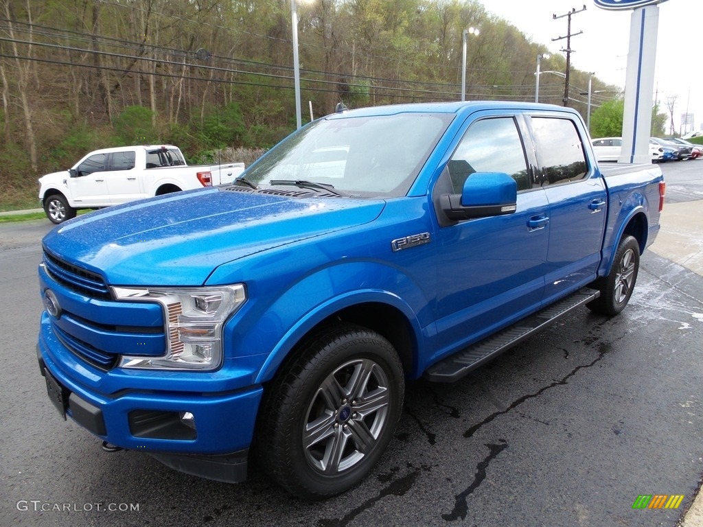 2020 F150 Lariat SuperCrew 4x4 - Velocity Blue / Black photo #6