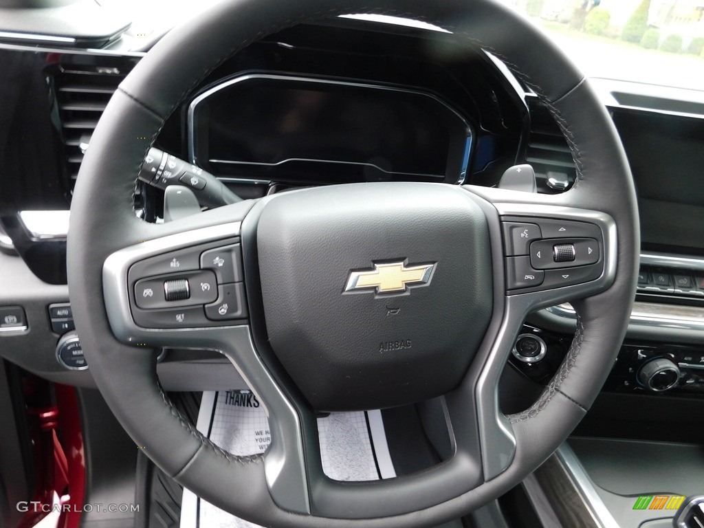 2023 Chevrolet Silverado 1500 LTZ Crew Cab 4x4 Jet Black Steering Wheel Photo #145966441