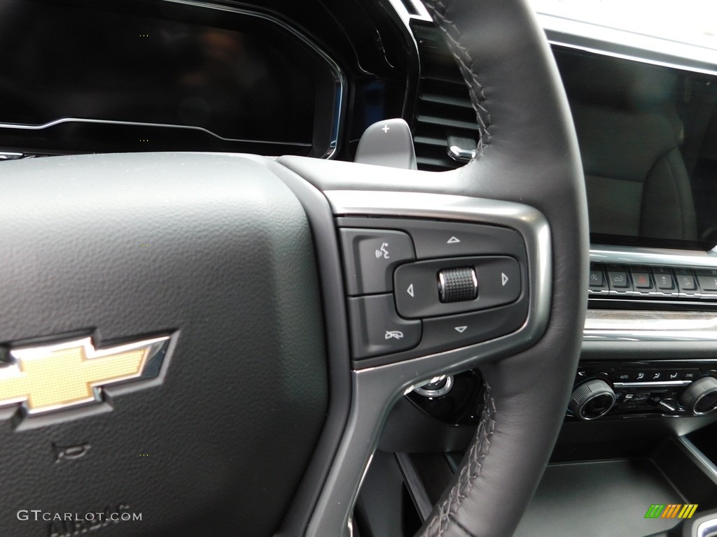 2023 Chevrolet Silverado 1500 LTZ Crew Cab 4x4 Jet Black Steering Wheel Photo #145966462