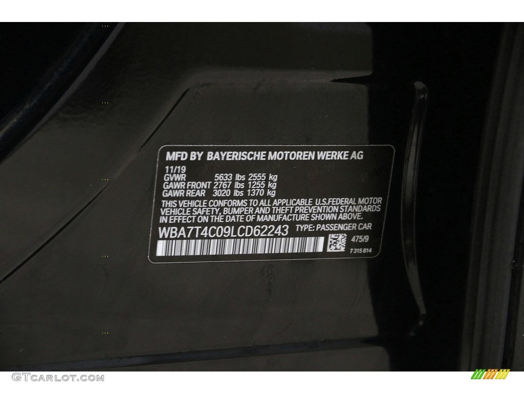 2020 7 Series 740i xDrive Sedan - Black Sapphire Metallic / Black photo #25