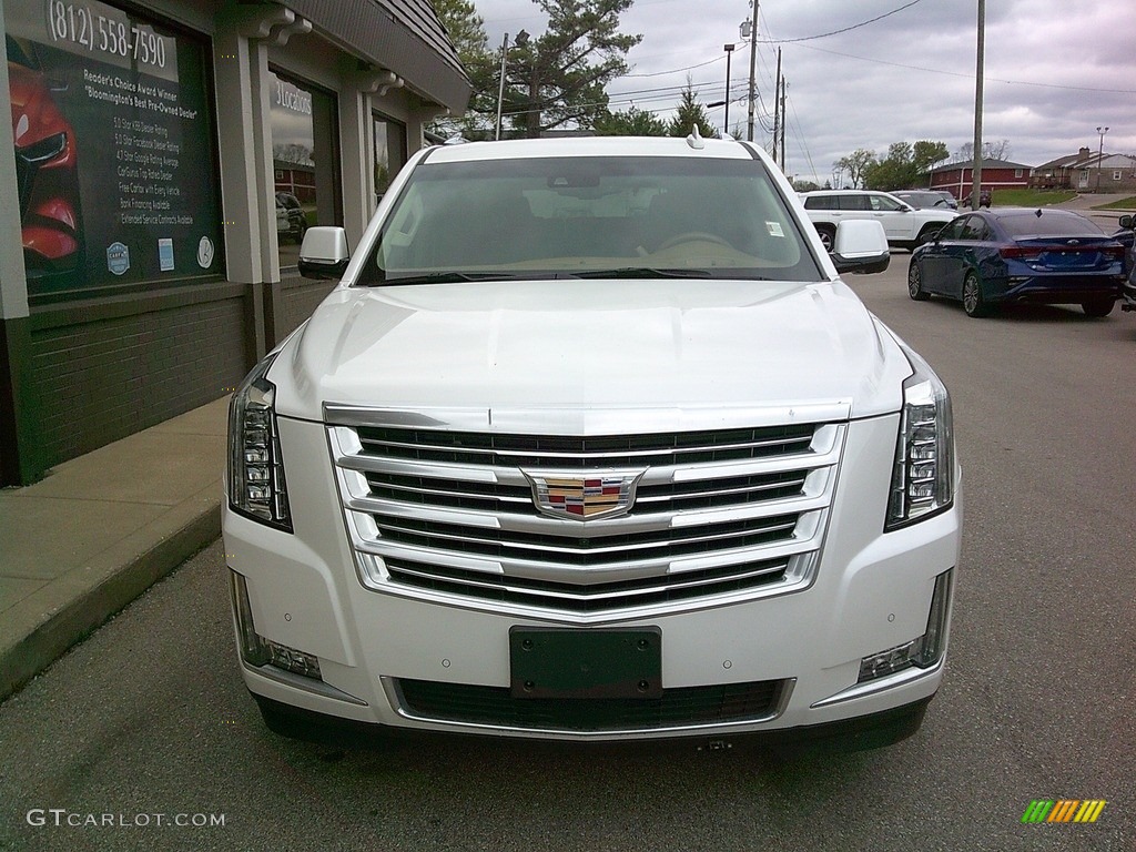 2016 Escalade Platinum 4WD - Crystal White Tricoat / Tuscan Brown photo #3