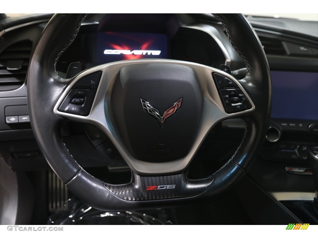 2017 Chevrolet Corvette Z06 Coupe Jet Black Steering Wheel Photo #145970783