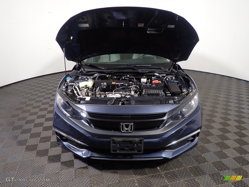 2019 Civic LX Sedan - Cosmic Blue Metallic / Black/Ivory photo #6