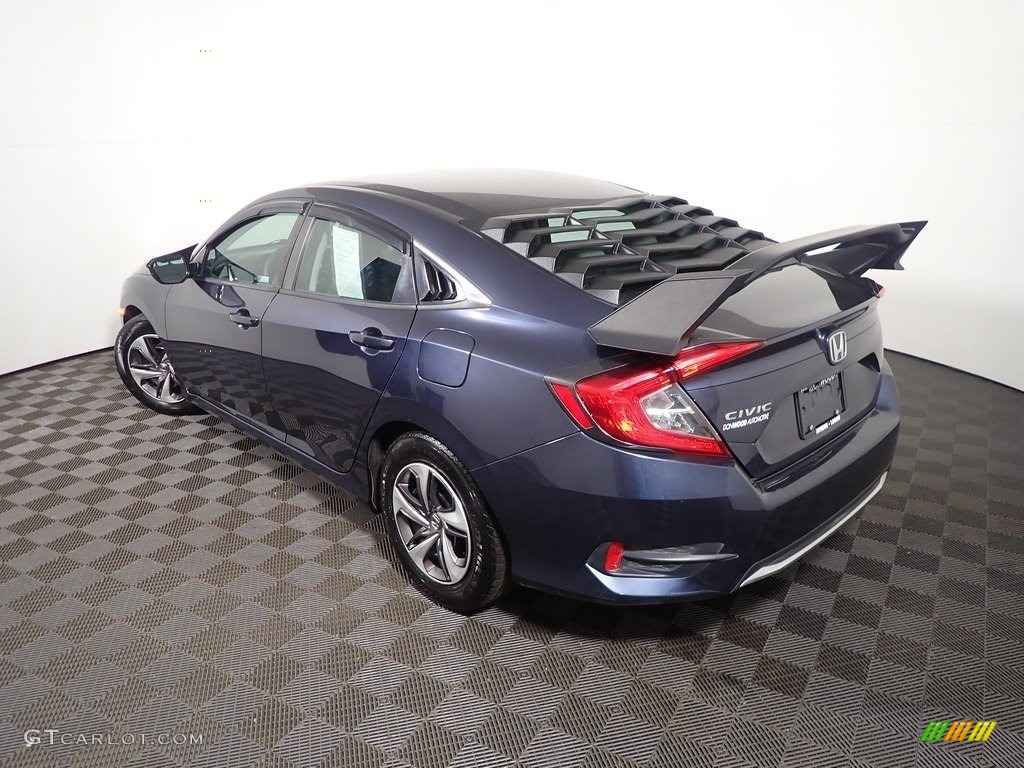 2019 Civic LX Sedan - Cosmic Blue Metallic / Black/Ivory photo #12