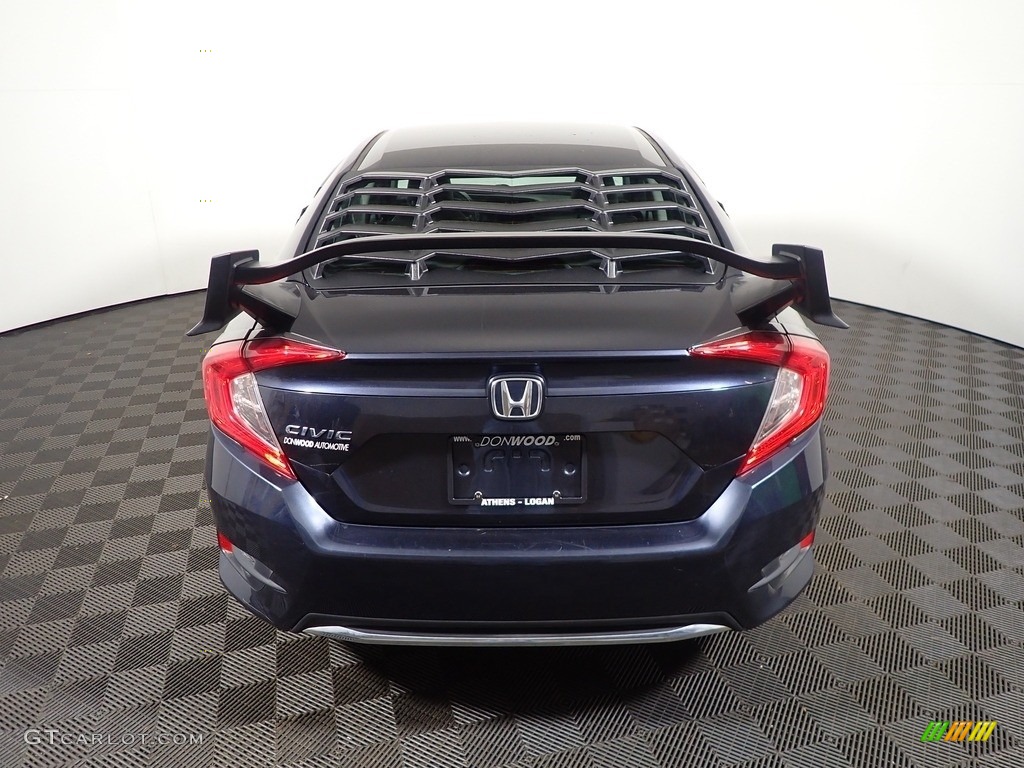 2019 Civic LX Sedan - Cosmic Blue Metallic / Black/Ivory photo #13