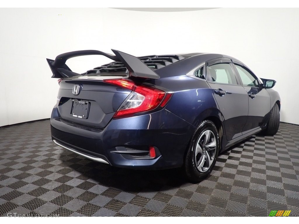 2019 Civic LX Sedan - Cosmic Blue Metallic / Black/Ivory photo #16