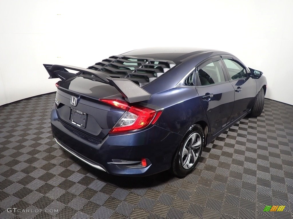 2019 Civic LX Sedan - Cosmic Blue Metallic / Black/Ivory photo #17