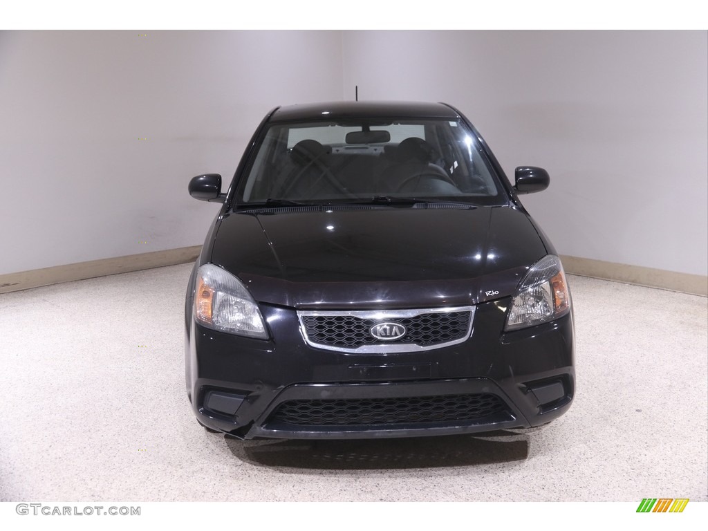 2011 Rio LX - Midnight Black / Gray photo #2