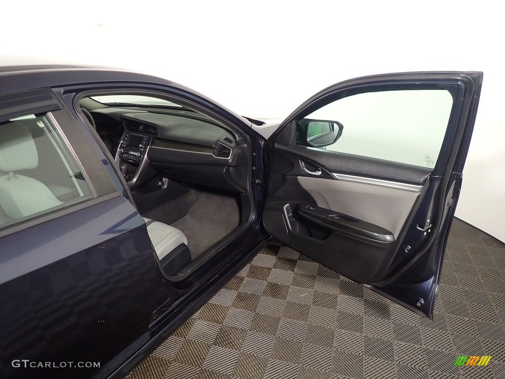 2019 Civic LX Sedan - Cosmic Blue Metallic / Black/Ivory photo #35