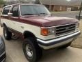 1990 Cabernet Red Ford Bronco XLT 4x4  photo #1