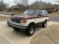 1990 Cabernet Red Ford Bronco XLT 4x4  photo #8