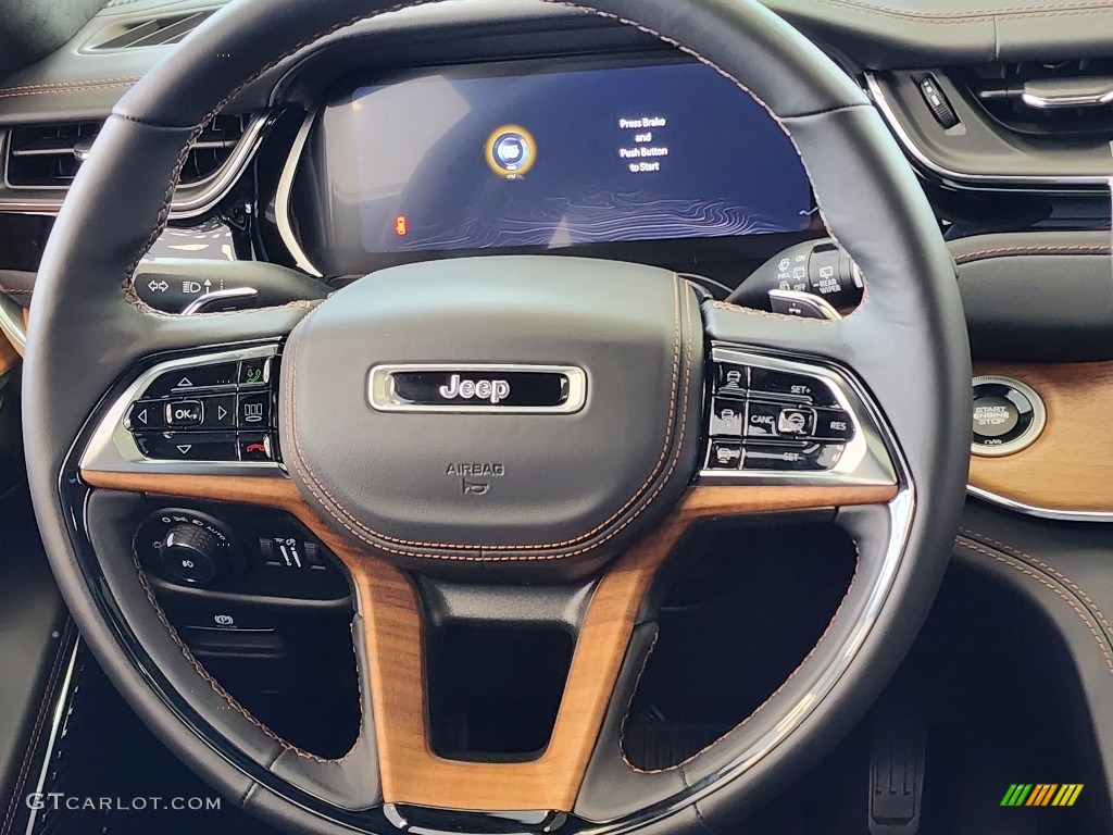 2023 Jeep Grand Cherokee Summit Reserve 4WD Global Black Steering Wheel Photo #145971704